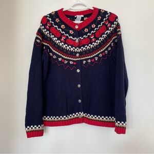 Northern Reflections Vintage Apple Cardigan Size M